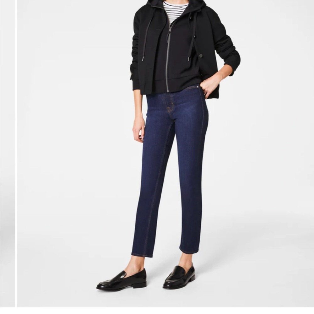 Spanx - Slim Straight Jeans, Dark Indigo